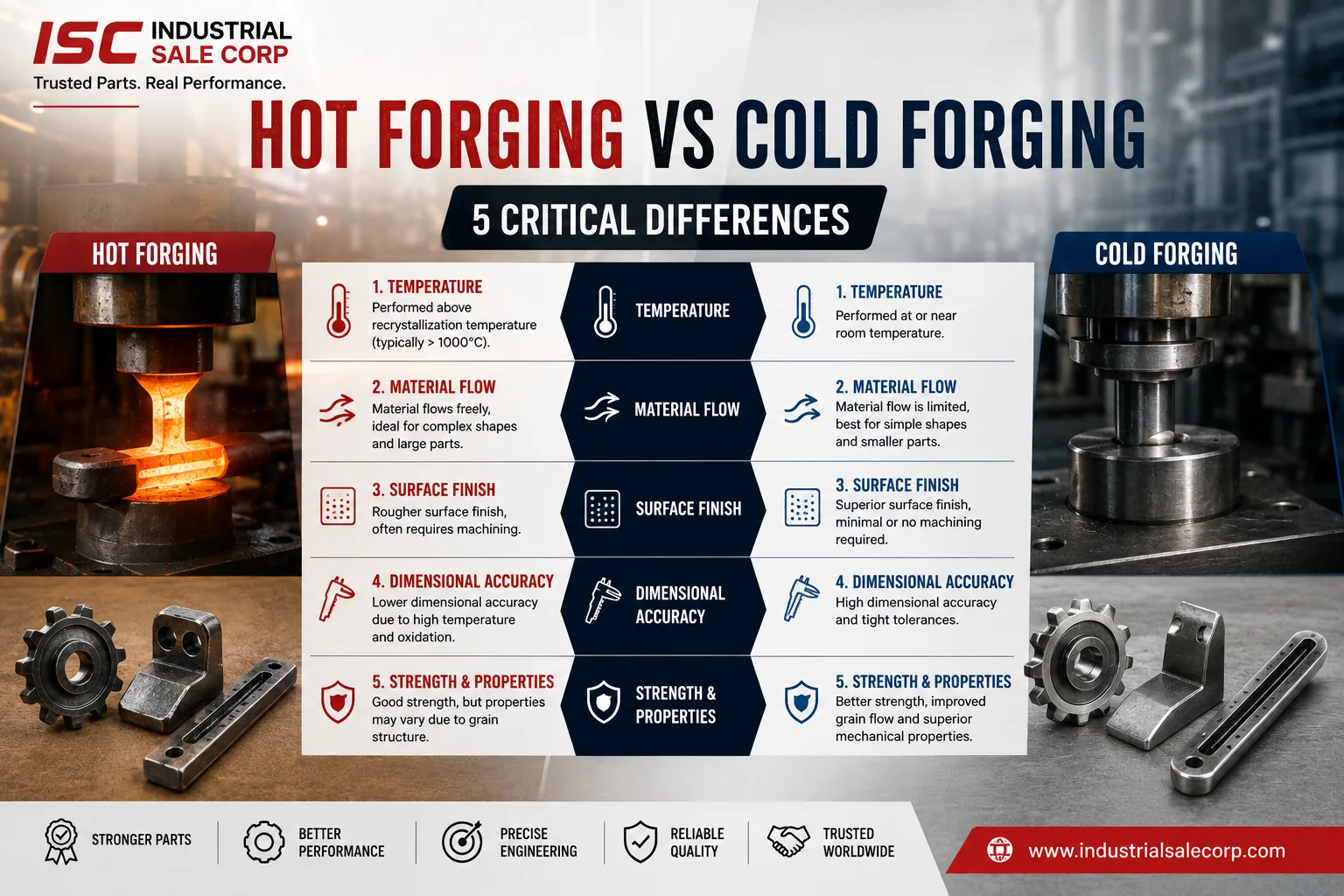 Hot Forging vs Cold Forging: 5 Critical Differences