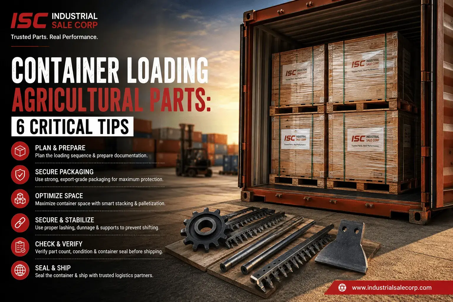 Container Loading Agricultural Parts: 6 Critical Tips
