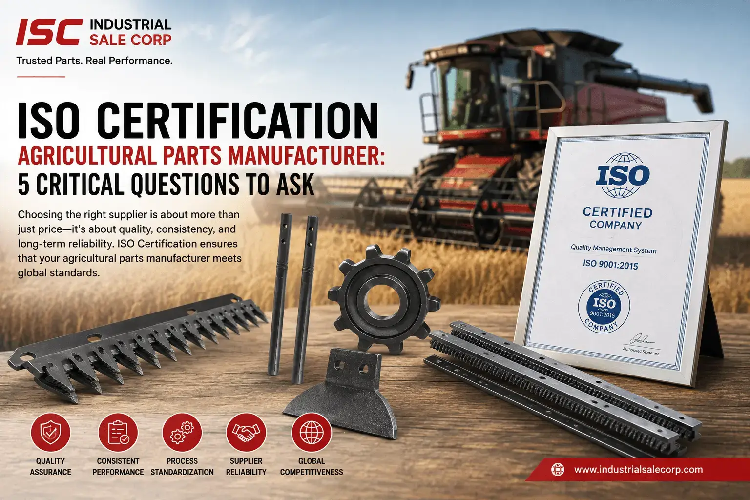 ISO Certification Agricultural Parts Manufacturer: 5 Critical Questions to Ask